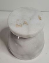 Mortar & Pestle White & Gray Marble Set image 6