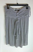 BCBG Maxazria Womens Sz S halter Top Shirt Tie Black White - £17.95 GBP