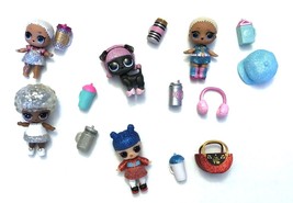 Large Lot of LOL Surprise Dolls Lot of 4 Mini Dolls and 1 Animal - £12.02 GBP