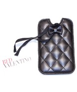 $225 RED VALENTINO Black FAUX LEATHER Quilted IPHONE 4 Cover CASE Logo BOW  - $162.95 CAD