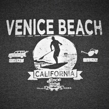VENICE BEACH MEN&#39;S T-SHIRT ~ Sz M / Medium ~ Paddleboard Surfer Surfboar... - $12.86