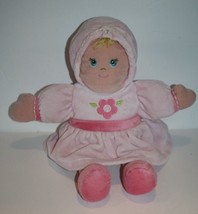 Circo Target Baby Doll 13&quot; Soft Pink Plush Blue Eyes Blonde Lovey H K City Toys - £13.70 GBP