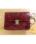 Patricia Nash Leather Mini Lanza Wallet Etched Roses Red - $557.92 MXN