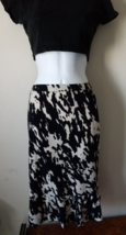Evan Picone Womens Black White Abstract Print Pull On Maxi Skirt Size Me... - $13.86