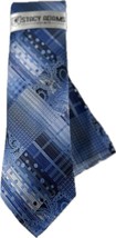 Stacy Adams Men&#39;s Tie Hanky Set Royal Blue Silver Powder Blue Navy 3.25&quot;... - £17.51 GBP