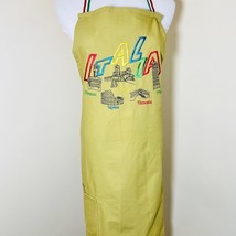 Italy Italia Embroidered Long Apron with Pocket Heritage Familia Family ... - £16.14 GBP