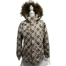 Betty Rides Snowboard Ski Winter Zip Up Jacket Faux Fur Hood Large Pockets USA - £63.30 GBP