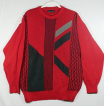 Vtg Franco Ponti Sweater Geometric Knit Made In Italy M - £27.52 GBP