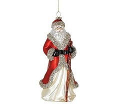Glass Santa Christmas Ornament - £17.20 GBP