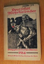 1914 German Military Work Calendar Deutscher Wehrkalender Army Picture Book Wwi - £71.86 GBP