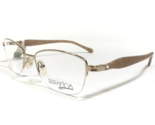 Serafina Eyeglasses Frames FLORA GOLD Nude Gold Cat Eye Half Rim 54-18-140 - £36.79 GBP