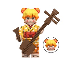 Demon Slayer Zenitsu as Girl Lego Compatible Minifigure Bricks Toys - £2.78 GBP