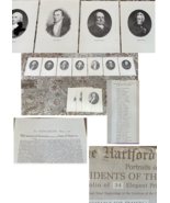 PRINT HARTFORD COURANT PORTRAITS OF THE 34 PRESIDENTS  AND COPY THE DECL... - £18.93 GBP