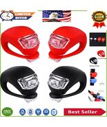 Silicone LED Bike Lights Set - 4 Waterproof Lights for Safe Cycling Adve... - $350.61 MXN