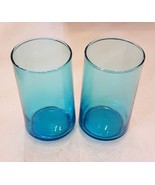 Libbey Blue Water Glass Tumbler LOT Aqua Turquoise 12 oz VTG Highball Ic... - £15.42 GBP