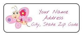 30 Cute Butterfly Return Address Labels stickers tags personalized flowers - £9.47 GBP