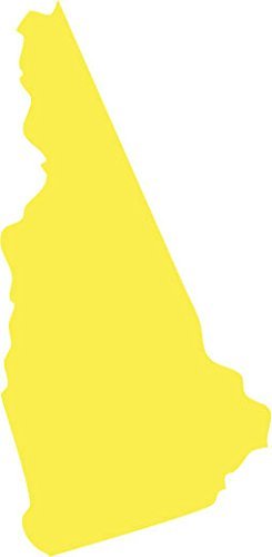 Picniva Yellow New Hampshire NH map Removable Vinyl Wall Decal Home Dico... - $3.91