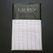 Lauren Ralph Lauren Spencer Stripe Tan 2 Standard Pillowcases 230 Thread... - $27.69