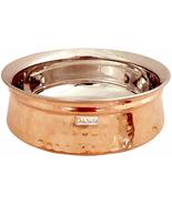 Prisha India Craft Stainless Steel Copper Handi Bowl for Serving Dishes,... - £38.54 GBP