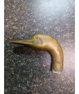 Vintage Brass Duck Goose Head Walking Stick Umbrella 5&quot; - $376.79 MXN