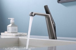 Grey Single hole  Bathroom Sink Faucet Mixer Tap deck mounted New - £79.37 GBP