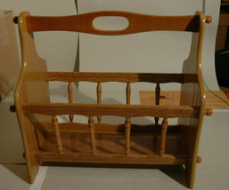Vintage Wood Magazine Rack Holder Record Albums - $21.99