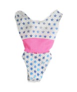 Vtg 1989 Barbie All Stars Bodysuit Leotard Aerobics Blue Star Whie One P... - $8.99