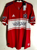 Adidas Authentic Mls Chicago Fire Team Jersey Red Sz Xl - £18.87 GBP