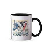 Gundam Wing in the Great Wave off Kanagawa Anime Ceramic Coffee Mug 11 oz - £17.62 GBP