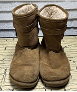 Bearpaw Tall Winter Snow Boots Sheepskin Wool Lining Brown Suede Womens ... - $342.52 MXN