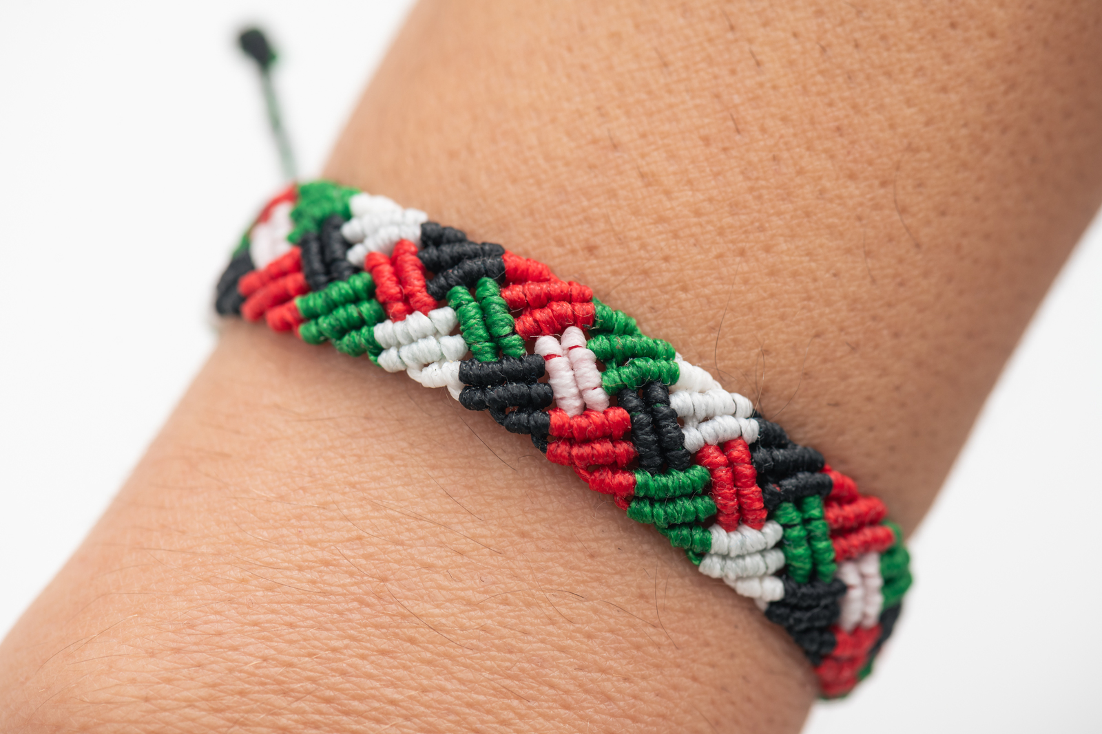 Palestine Flag Friendship Bracelet, Rope style Palestinian Bracelet, Free Gaza