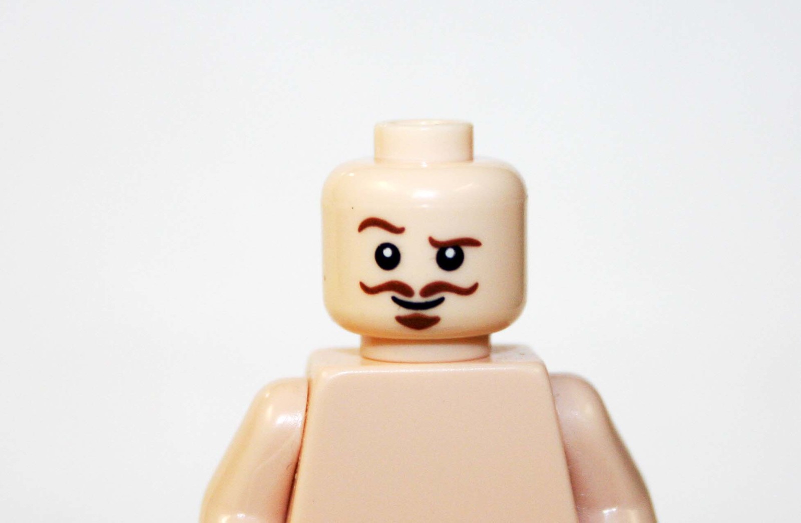 Single Sale Head Handlebar Mustache  Minifigure head DIY Block Toys - $2.40