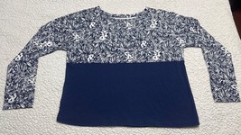 Lilly Pulitzer Finn Top High Tide Navy Gday Mate Size L NWOT - $29.98