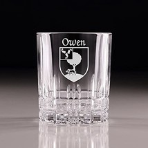 Owen Irish Coat of Arms Perfect Serve Cut Glass Tumbler - Set of 4 - £60.70 GBP