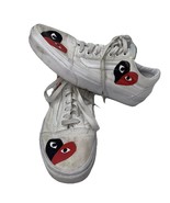 Vans CDG White Low Women&#39;s 8.5 Men&#39;s 7 Sneakers Shoes Commes De Garçon  - $28.00
