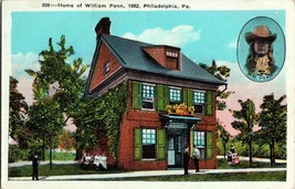 Vintage Postcard 1920&#39;s Home of William Penn. Philadelphia Pennsylvania PA (B8) - £6.56 GBP