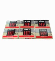 Lot of 6 Sony HF 60 Blank Audio Cassette Tapes Type I Normal Bias - £15.43 GBP