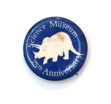 Science Museum 75th Anniversary Button Pin Blue White 1.25&quot; - £7.84 GBP