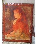 Wood Lacquer Renoir Girl Tray Wall Decor Tabletop - $229.94 CAD