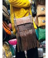 Vintage Ethnic leather messenger bag, Handmade tribal bag , ethnic shoulder bag  - $208.00