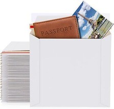 6x6 Rigid Mailers White 25 Pack Paperboard Photo Mailers Self Seal - £16.40 GBP