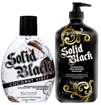 Millennium Tanning Solid Black COCONUT VIBES Tanning Lotion &amp; Tan ExtenderNEW... - £39.24 GBP