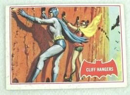 1966 Topps Batman Red Bat Puzzle Back Card #36A Cliff Hangers bw - £7.98 GBP