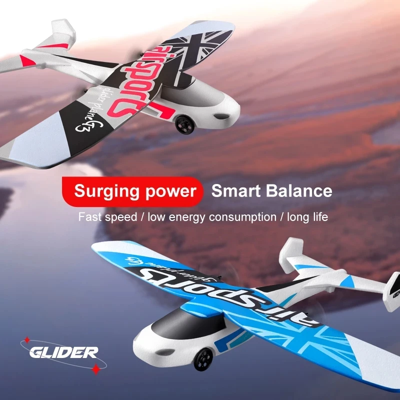 RC Flying Glider Fixed Wing Airplane Hand Throwing Foam Aircraft Outdoor - £40.90 GBP