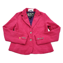 Me Jane Blazer Women L Hot Pink Double Button Notch Lapel Formal Jacket - $17.94
