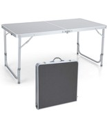 Alpha Camp 4 Ft. Folding Camping Table Aluminum Adjustable Height, 10 Po... - £64.05 GBP