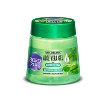 BoroPlus Aloe Vera Gel with Green Tea 100% Organic for Skin &amp; Hair, Rich 200 Ml - £11.79 GBP