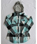 Rue21 Junior/Teen Cotton Flannel Shirt w/ Hood Size Medium - $19.20 CAD