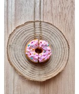 Donut Friendship Necklace Set, BFF Jewelry for Two, Kawaii Pink Frosted ... - $631.68 MXN