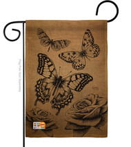 Butterflies Burlap - Impressions Decorative Garden Flag G154002-DB - £18.36 GBP